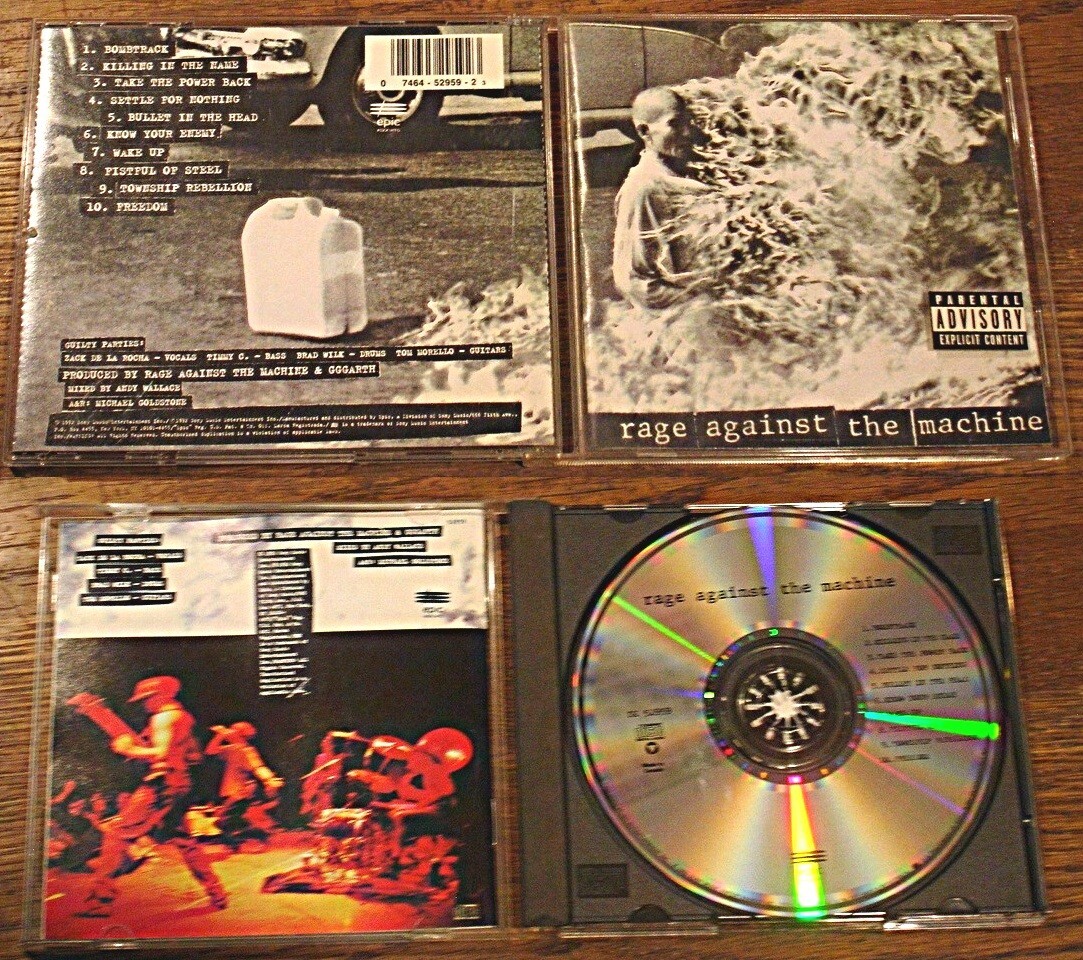 RAGE AGAINST THE MACHINE SELF TITLED ROCK PUNK CD EPIC ZK