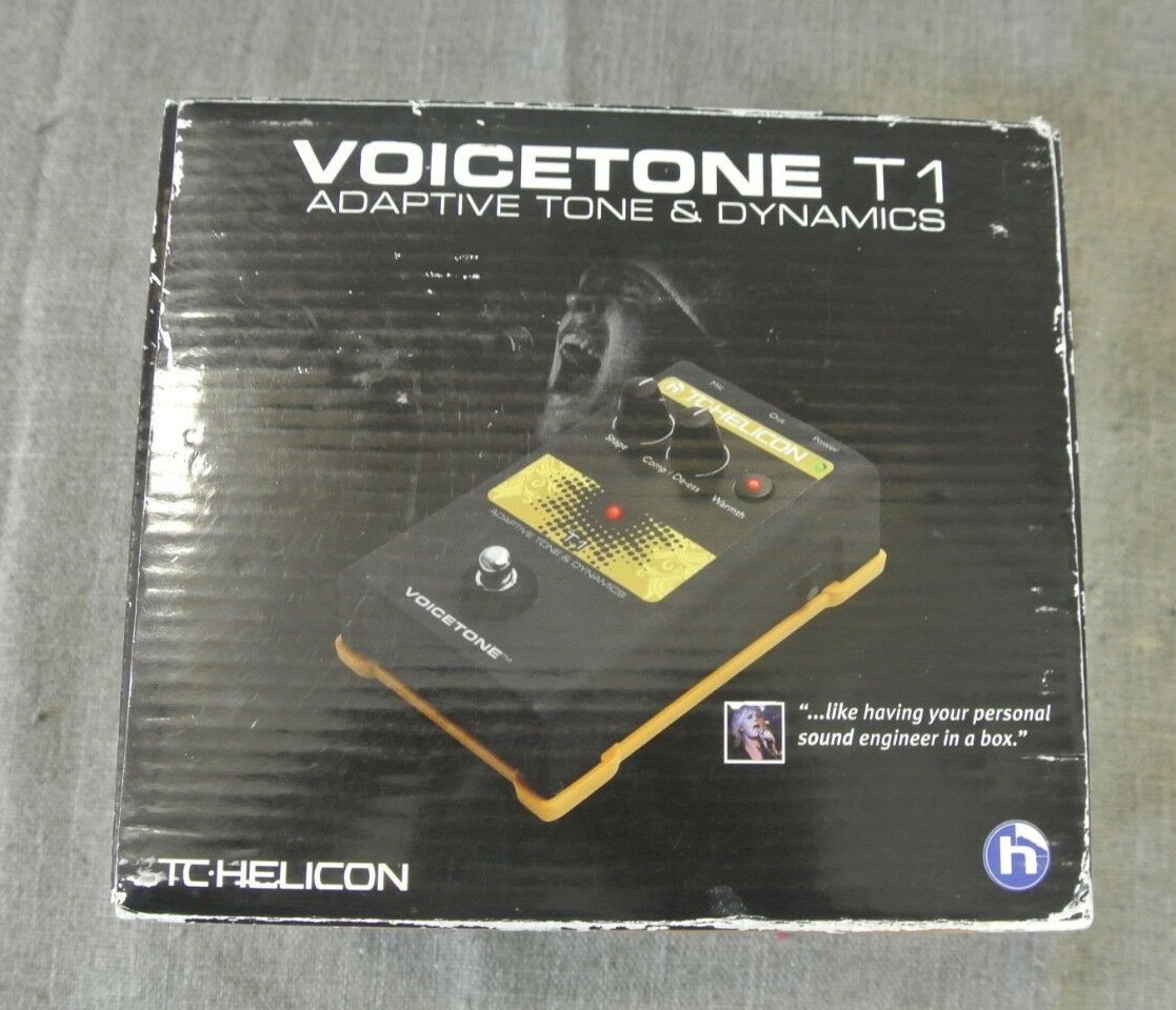 TC-HELICON T1 ADAPTIVE TONE & DYNAMICS EFFECTS PEDAL IN ORGNL BOX (195732-1 GN)
