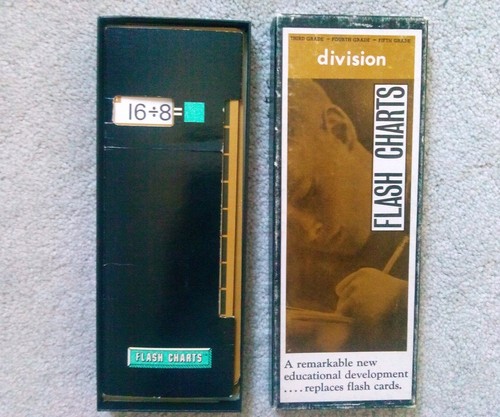 Vintage 1968 Division Flash Charts/Cards #840 W/Directions Sheet in Original Box