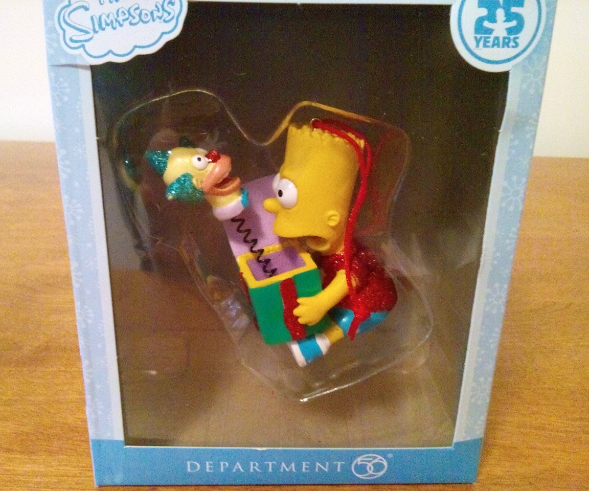 Simpsons 2014 Dept. 56 Ornament Bart's Gift 25 Yr. Anniv. NEW UNOPENED PACKAGING