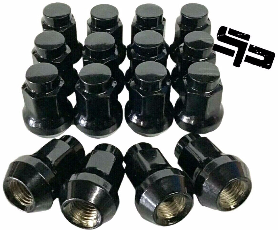 16 Pack 3/8”24 Tapered Lug Nuts Black Polaris Ranger 700 Rzr 900xp 800