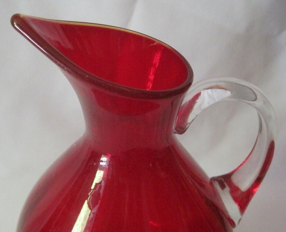 Gorgeous Vintage Red Pitcher by Viking 11