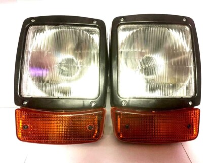 Pair Headlights Head Light Headlamp Indicator for JCB Telehandler Loader Loadall