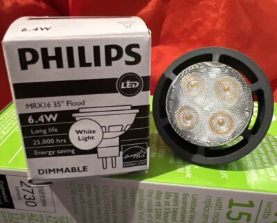 Philips MRX16 35Degree Flood 12V LED DIMMABLE 6.4W 450LM 3000K Lamp