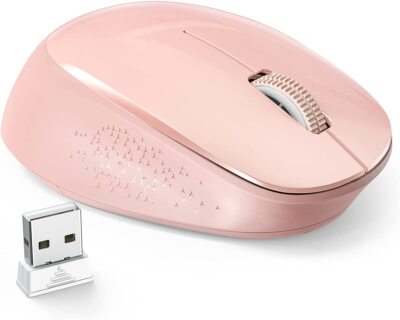 Portable  Wireless Mouse,  2.4GHz Silent with USB Receiver, Optical USB Mouse