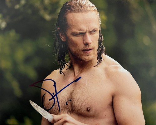 SAM HEUGHAN SIGNED 8x10 PHOTO OUTLANDER TV SHOW ACTOR