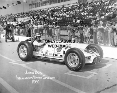 1960 INDY 500 MOTOR SPEEDWAY JOHNNY BOYD OFFY SPECIAL AUTO RACING 8X10 PHOTO