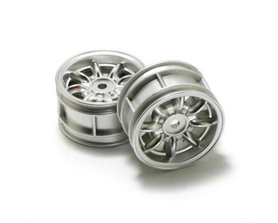 Tamiya M-Chassis Mini Cooper Chrome Wheels (2) [TAM50676]