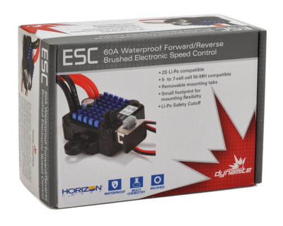 Dynamite 60A 60 AMP Marine RC Boat Waterproof Brushed ESC Speed Control DYNM2210
