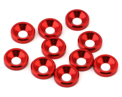 eXcelerate 3mm Countersunk Washers (Red) (10) [XCE-0143.1]
