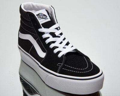 Vans Sk8-Hi Platform 2.0 Мужская и женская черно-белая обувь унисекс для скейтбординга, Черный, Vans Sk8-Hi Platform 2.0