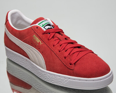 

Мужские кроссовки Puma Suede Classic XXI с высоким риском, красные, белые, повседневные кроссовки, Красный, Puma Suede Classic XXI
