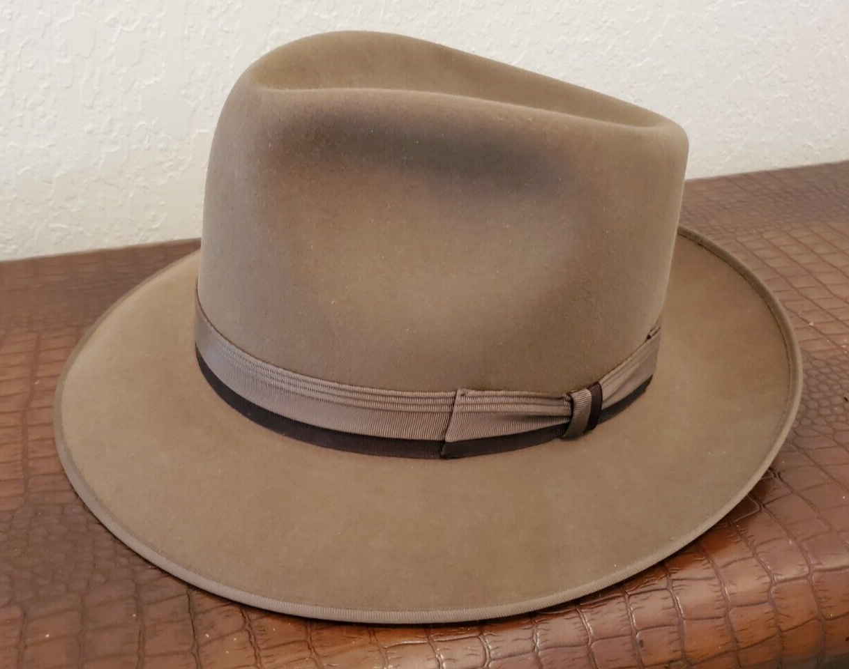 ミント！40s VINTAGE RESISTOL OPEN ROAD 7 1/8 Vintage Resistol Self Conforming Straw Western Cowboy Hat