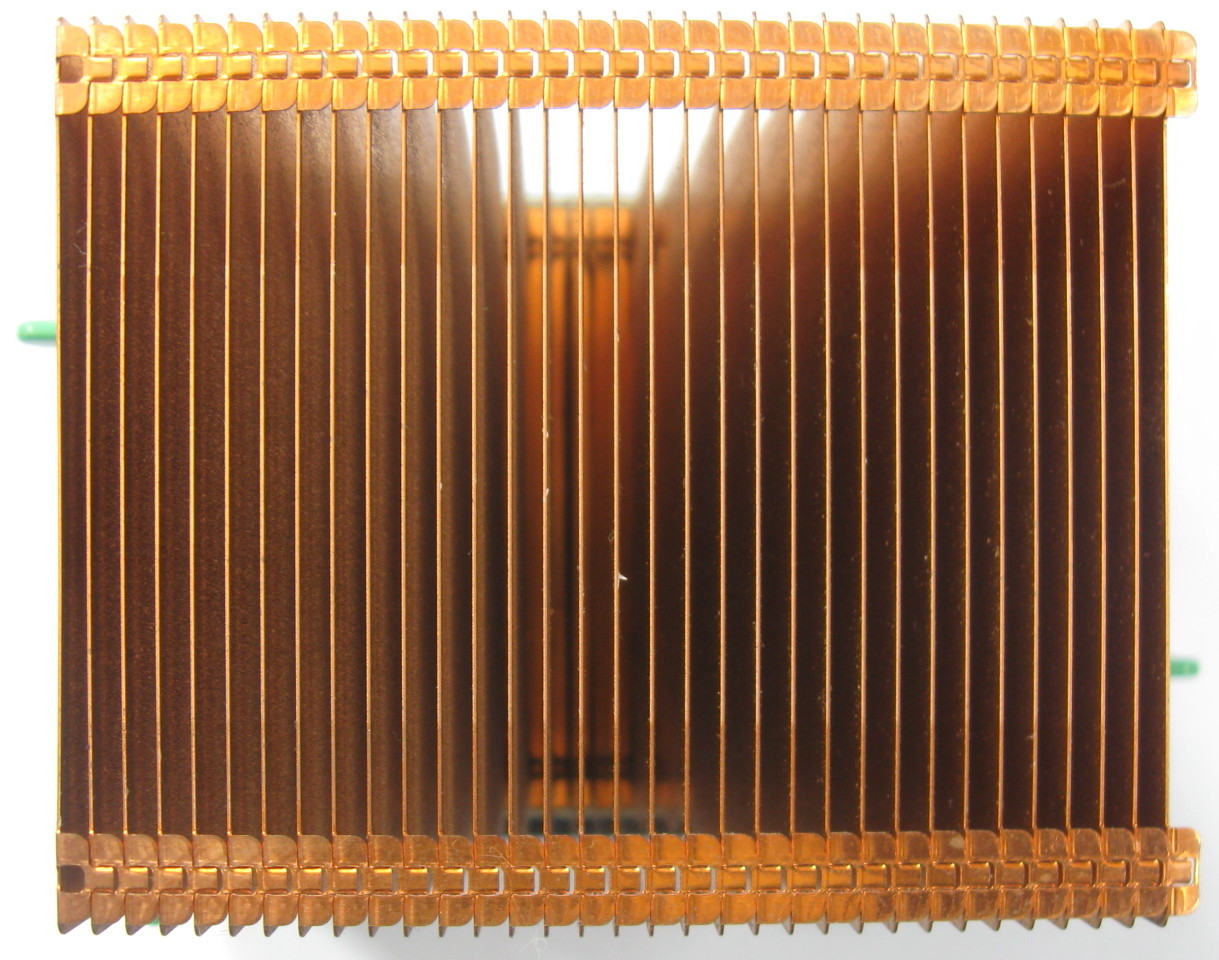 Copper CPU Heatsink F3865 w/ Mounting Bracket & Screws Dell Dimension Used