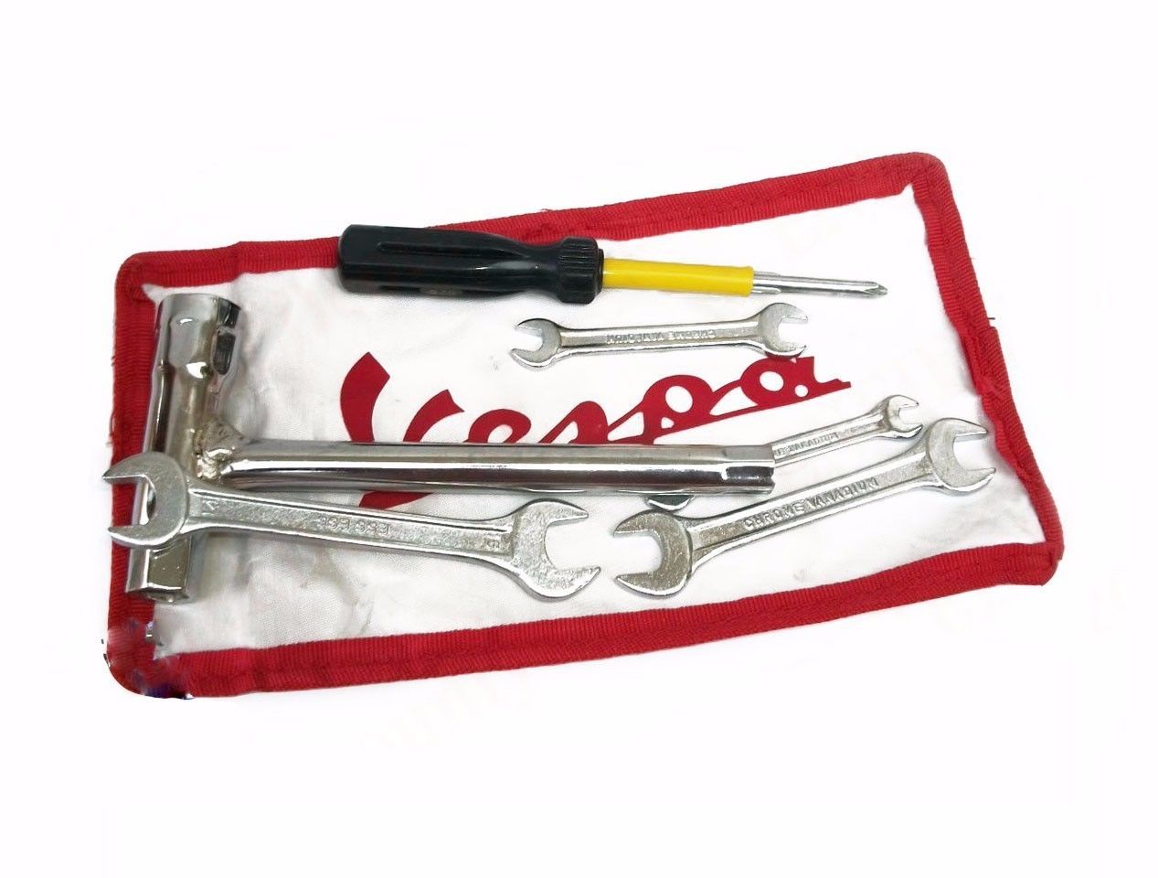 TOOL KIT COMPLETE SET (6 PIECE) WITH POUCH FOR VESPA SCOOTER 