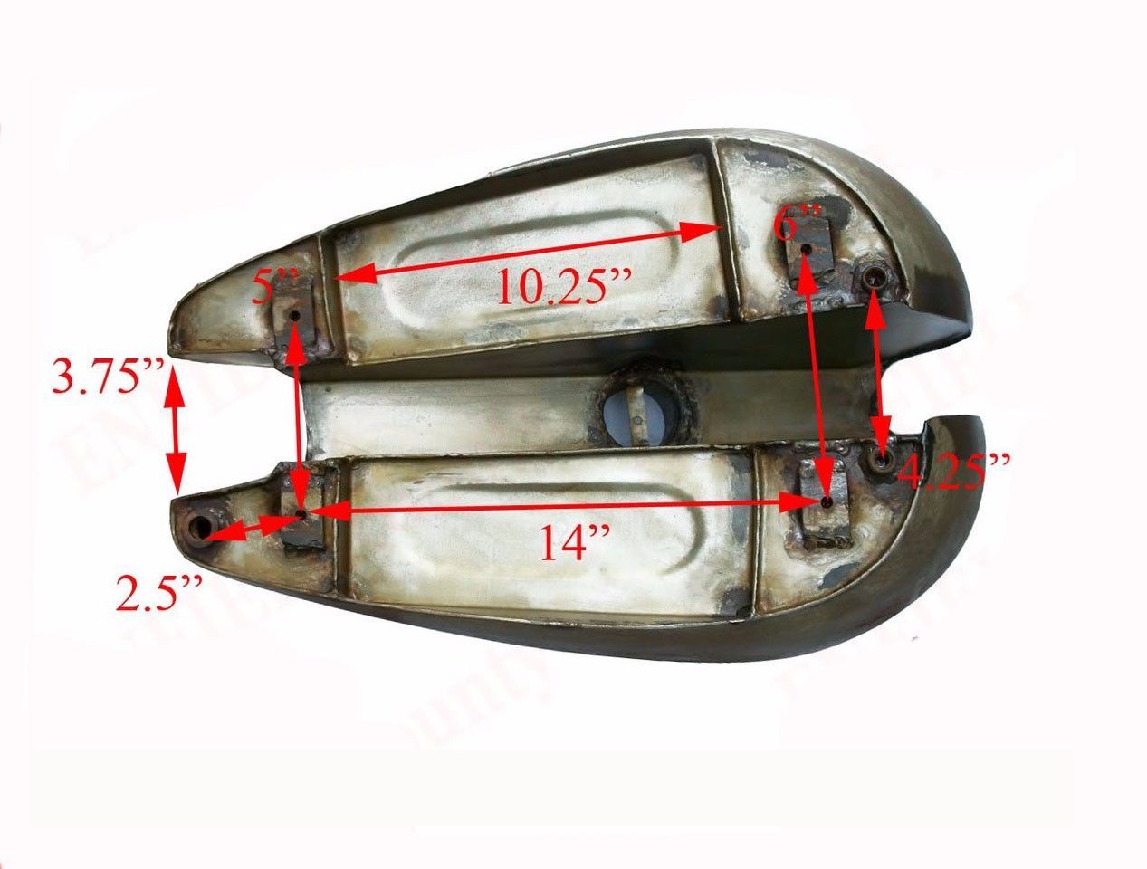 New Vintage Ariel Twin Plunger Aluminium Petrol Fuel Gas Tank 