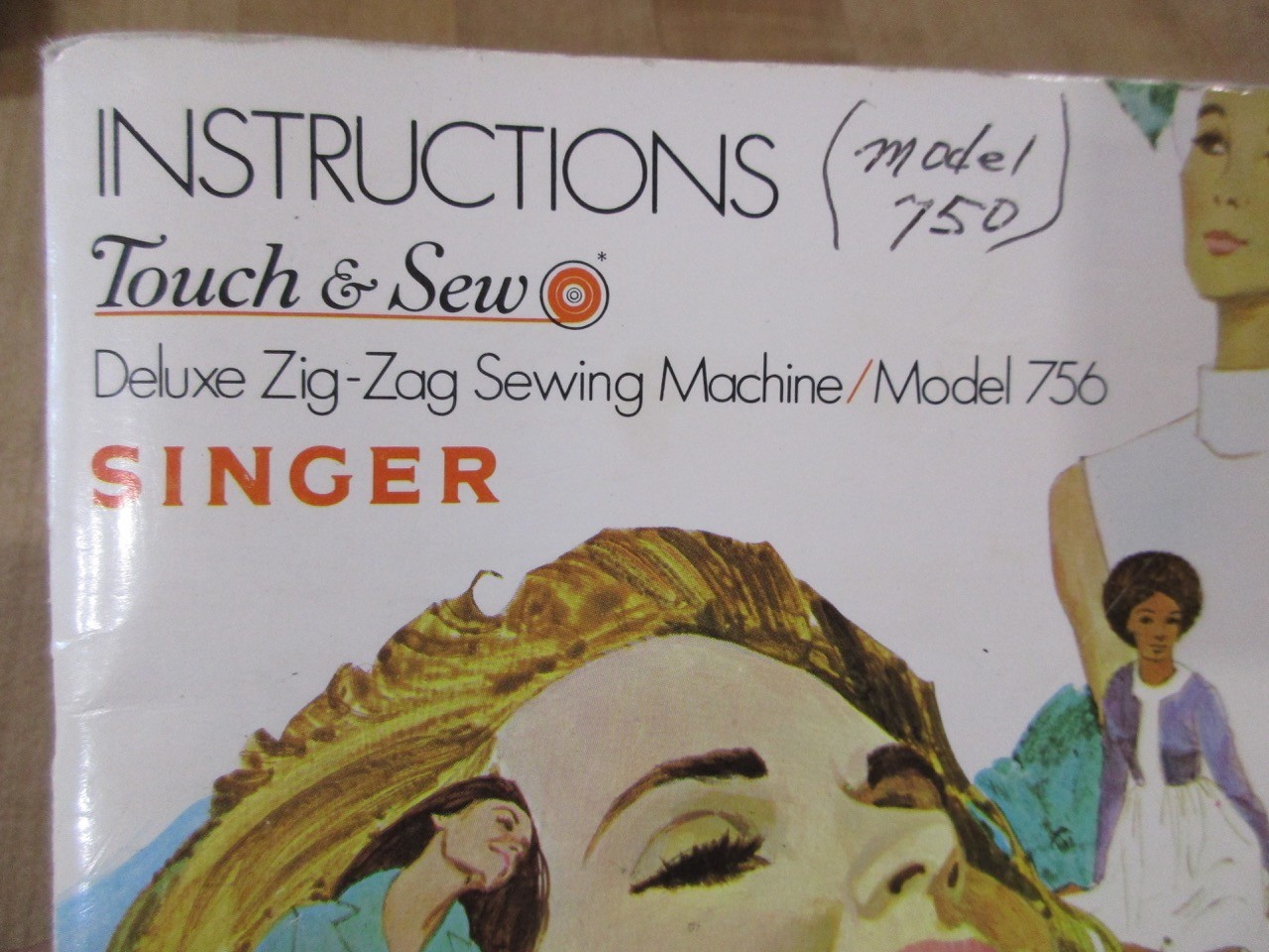 1970 Singer Touch & Sew Model 756 Instruction Manual Zig Zag