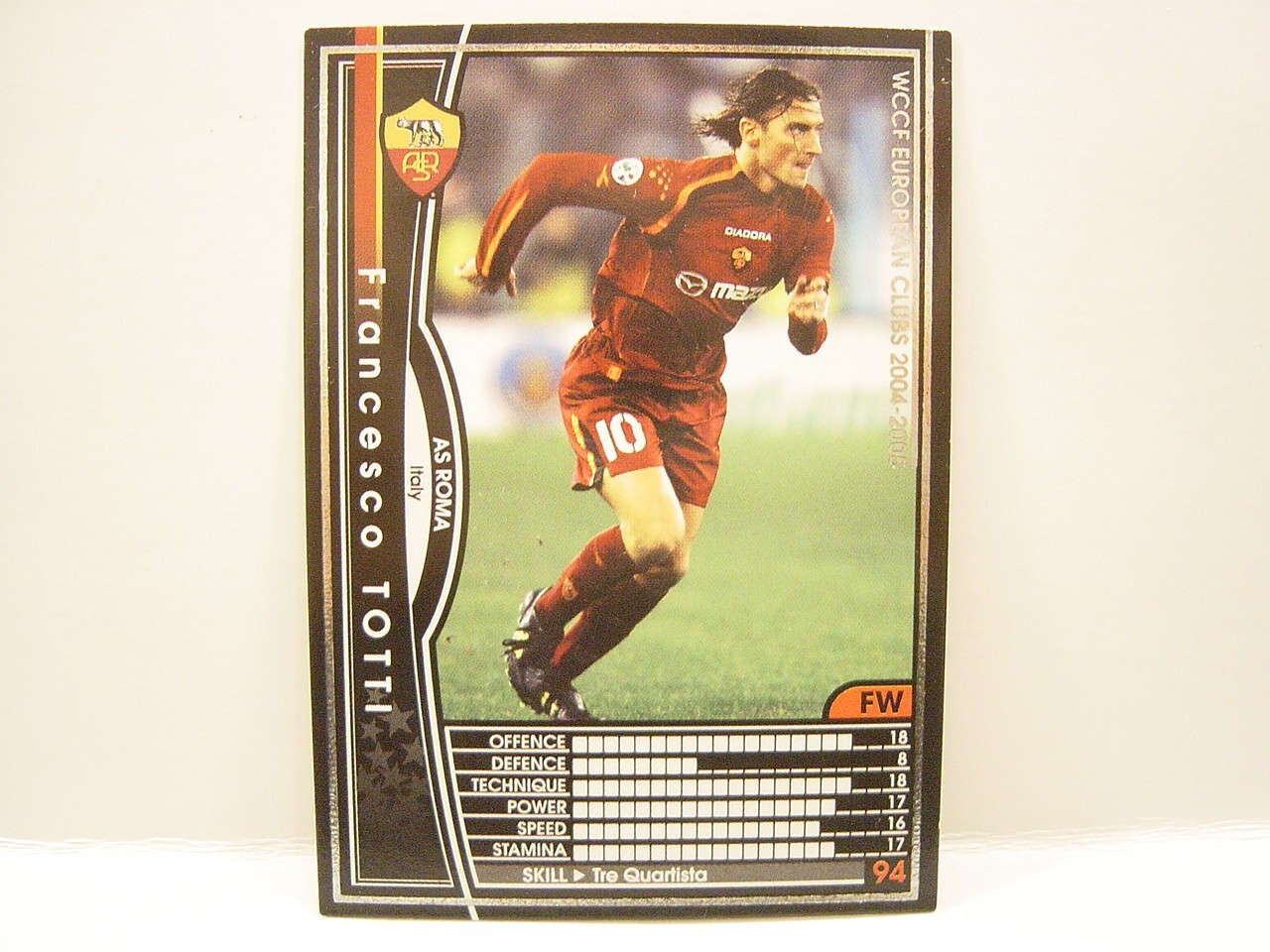 WCCF ロケテトッティ Panini WCCF 2004-05 Francesco Totti 1976 Italy No.10 AS Roma