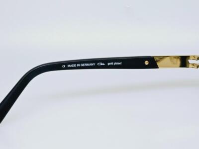 Pre-owned Cazal Sunglasses 9094 002 56mm Matt Black Gold Frame With Grey Gradient Lenses In Gray