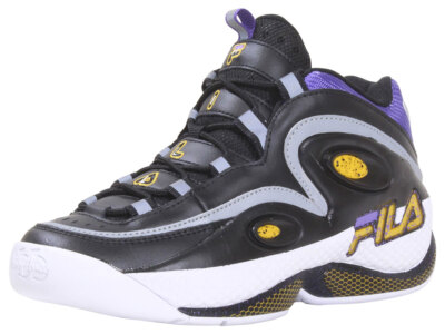 Fila Men's Grant-Hill-3 Sneakers Black/Gold Fuse/Electric Purple