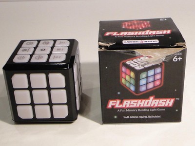 Winning Fingers Flashdash Flashing Cube Electronic Memory Brain Game 4-in-1 STEM