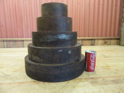 Antique Cast Iron Hit & Miss Gas Steam Engine Line Shaft Flat Belt Step Pulley