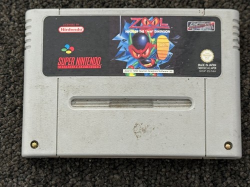 Zool Ninja SNES Super Nintendo Game Cartridge PAL Platform Classic