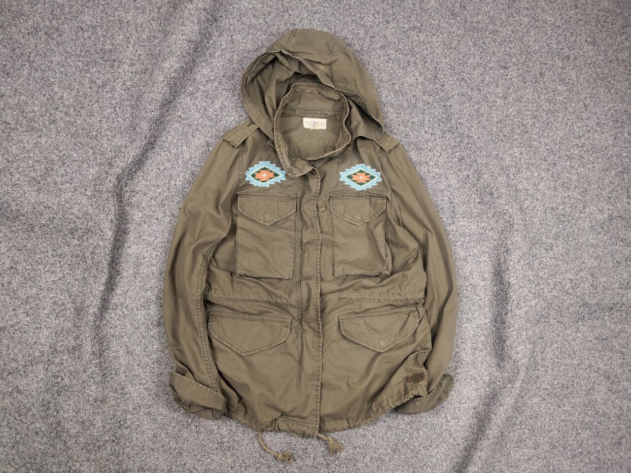 ジャケット・アウター 00s Ralph Lauren military hoodie jacket Vintage Ralph Lauren Denim Supply Military M-65 Pocket