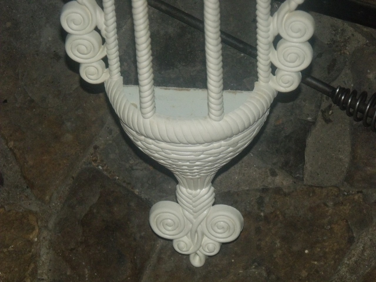 VTG HOMCO HOME INTERIOR WICKER STYLE VICTORIAN LANTERN WALL POCKET PLANTER 21