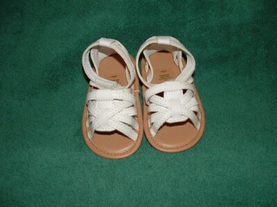 Trim Foot Vintage Natural Steps Lil Jasmine Toddler Girls Size 3 White Sandals