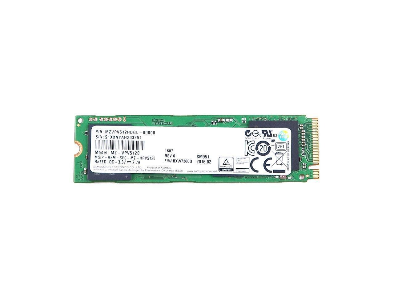 ✔️ Samsung SM951 512GB M.2 MLC NVMe 2280 SSD MZVPV512HDGL