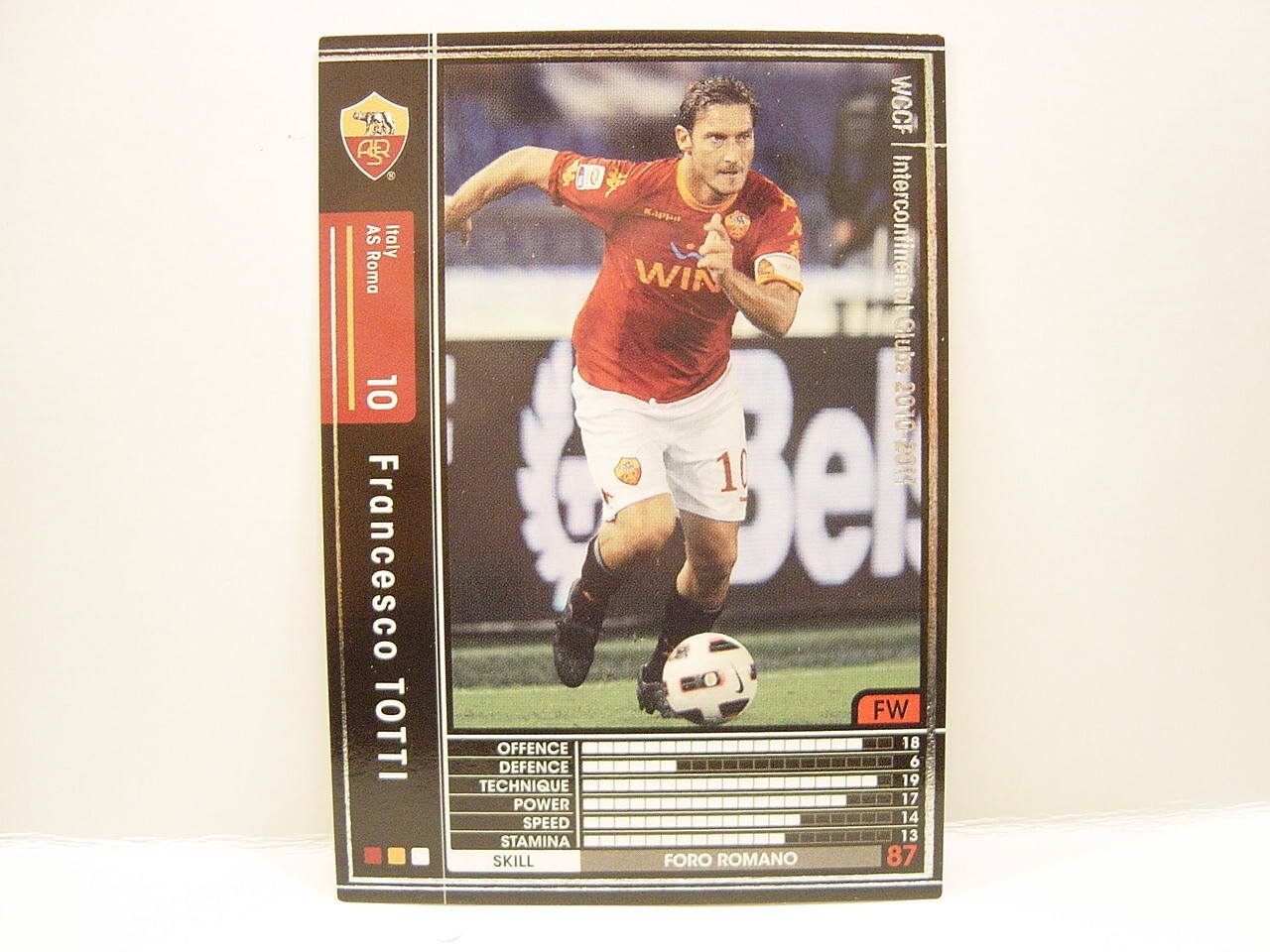 AS.ROMA ASローマトッティFrancesco Totti Panini WCCF 2007-08 Francesco Totti 1976 Italy No.10 AS Roma