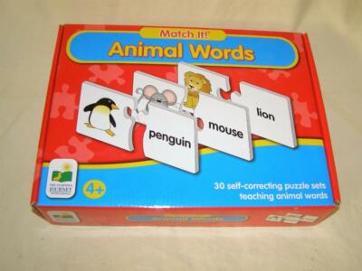Preschool-K The Learning Journey Match It! Animal Words Self-Correcting Puzzle