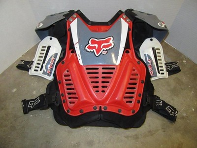 FOX RACING ROOST 2 VINTAGE CHEST ROOST PROTECTOR GUARD RED AHRMA MOTOCROSS