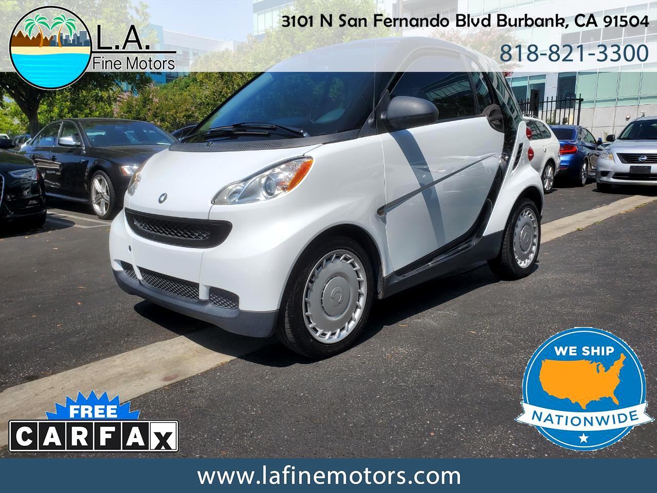 2012 Smart Fortwo Passion 93209 Miles White Coupe 1.0L L3 DOHC 12V Automatic