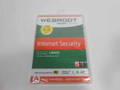 Webroot Secure Anywhere Internet Security Windows 10 Mac Android i0S 3 Devices