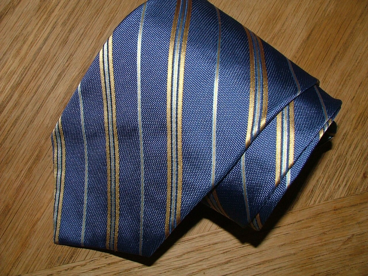 Brooks Brothers MAKERS USA製 TIE Vintage Brooks Brothers Tie Mens Blue Stripe 100% Silk
