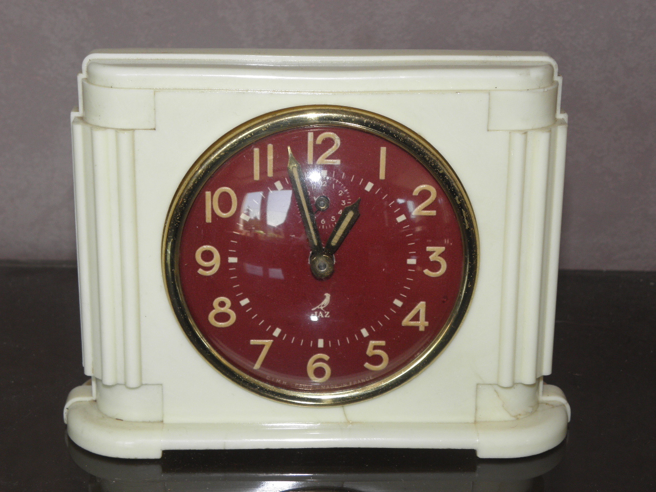 vintage clock alarm jaz retro desk Art Deco design Mechanics uhr old