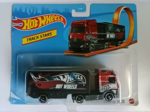 Hot Wheels - Mercedes Benz Actros Hauler - Track Stars 1/64 Hot Wheels - Mercedes Benz Actros Hauler - Track Stars 1/64