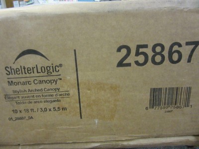 ShelterLogic Monarc Car or Backyard Canopy Sandstone 10 x 18 ft Arched Frame
