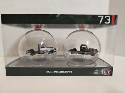 M2 Machines Sgt Squarebody 73 Chevy, Cheyenne Christmas Ornament 2pack Awesome