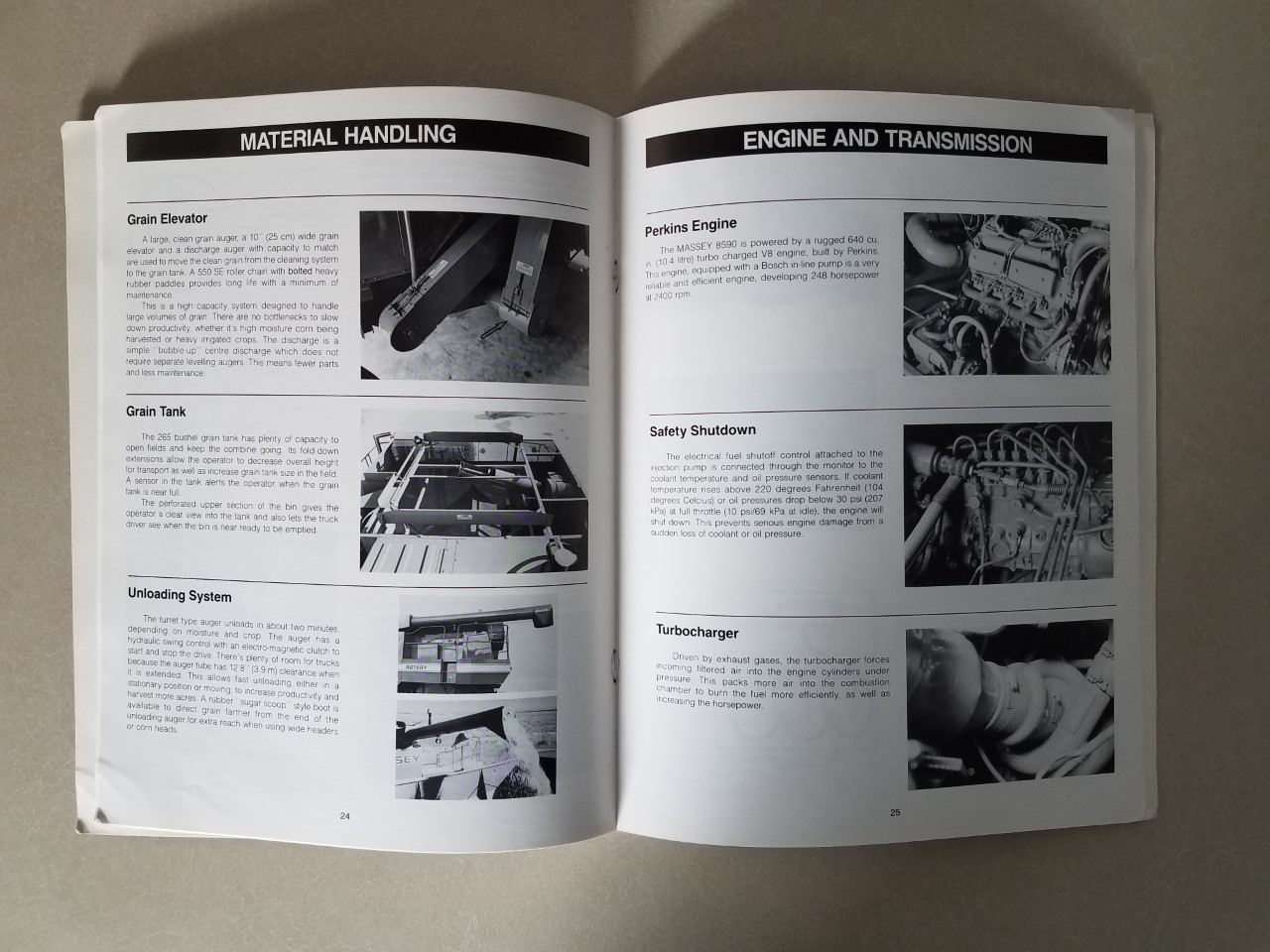 Massey Ferguson 8590 Rotary Combine Product Information Manual Collectible