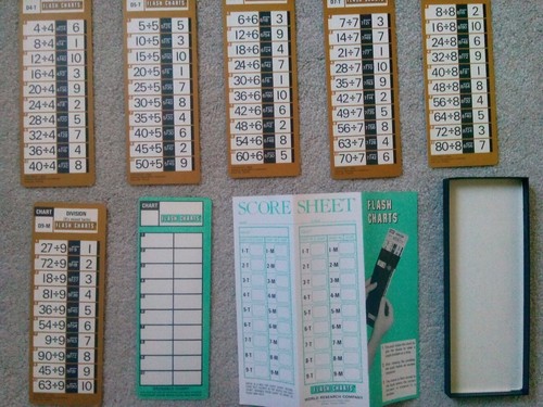 Vintage 1968 Division Flash Charts/Cards #840 W/Directions Sheet in Original Box