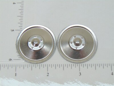 Set of 2 Zinc Plated Tonka Solid Hubcap Toy Parts TKP-003-2