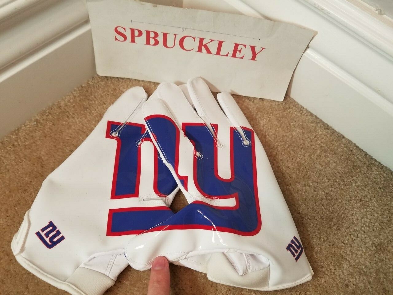 NIKE VAPOR JET GLOVES - SIZE 3XL - NY GIANTS FOOTBALL