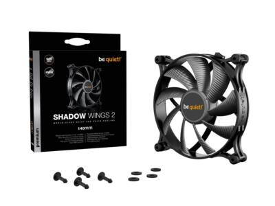 be quiet! Shadow Wings 2 140mm PWM, airflow-optimized fan blades, whisper-quiet