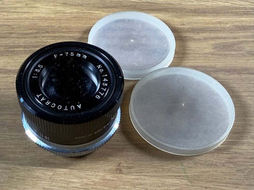 Dixons Autocrat Lens 75mm f3.5 Enlarging  - Vintage Darkroom Photography