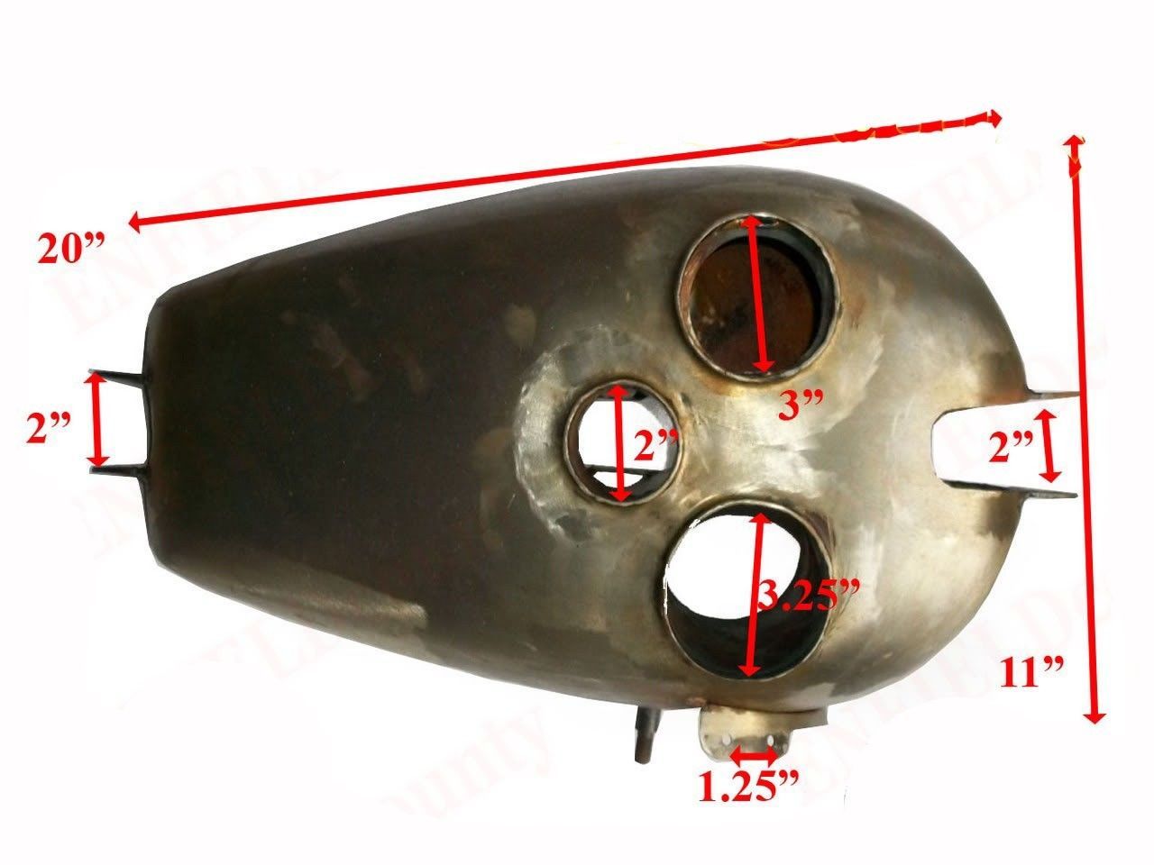 Reproduction Bare Metal Ariel 1930 Model G Handgear Shift Petrol Fuel Tank 