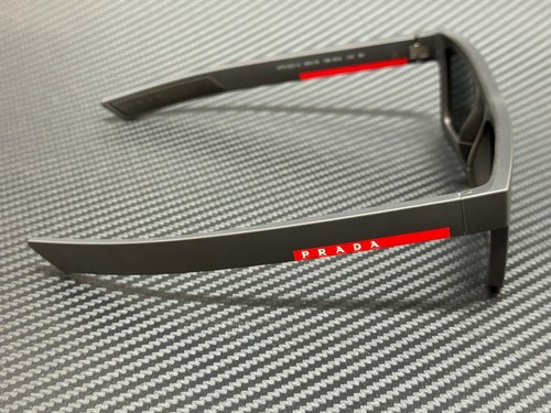 Pre-owned Prada Linea Rossa Ps 02zsu 18k60a Metal Grey Mirror Men's 58 Mm Sunglasses In Gray