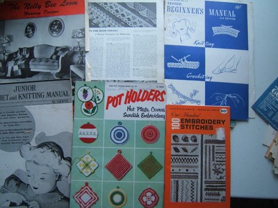 VINTAGE CROCHET EMBROIDERY PATTERN BOOKS & MORE